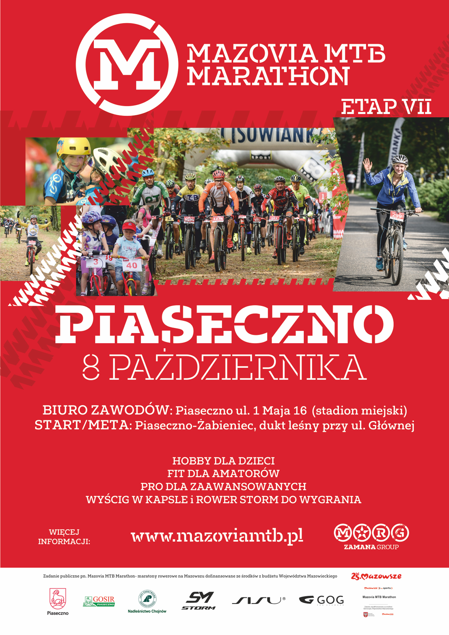 Plakat Mazovia MTB Marathon Piaseczno 2023