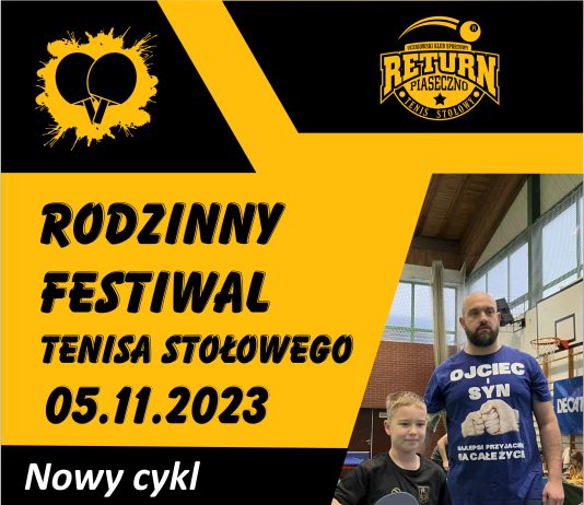 Rodzinny Festiwal Tenisa Stołowego - GOSiR Piaseczno, 05.11.2023 r.