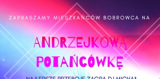 Plakat wydarzenia Andrzejkowa Potańcówka w Bobrowcu