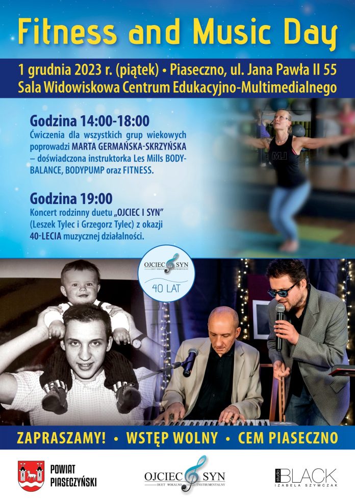 Plakat Fitness and Music Day Piaseczno