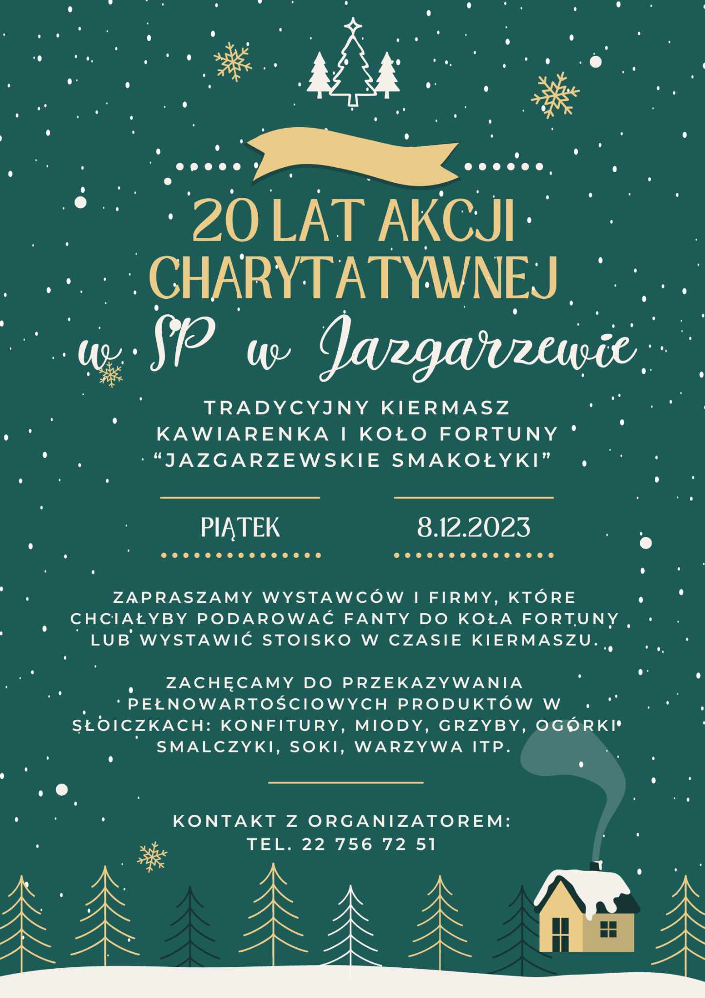Plakat Kiermasz charytatywny w Jazgarzewie
