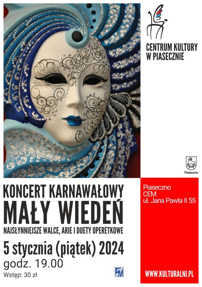 Plakat Mały Wiedeń - koncert karnawałowy w Piasecznie