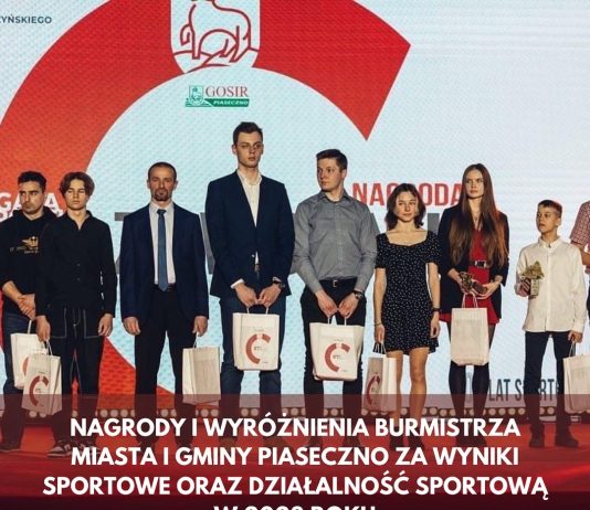 Nagrody i wyróżnienia Burmistrza Miasta i Gminy Piaseczno za wyniki sportowe oraz działalność sportową w 2023 roku