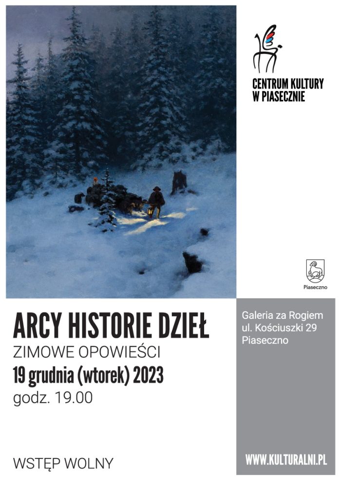 Plakat Zimowe opowieści - Arcy Historie Dzieł w Piasecznie