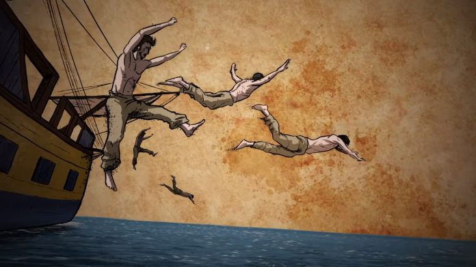 Ilustracja z filmu Polacy na Haiti
