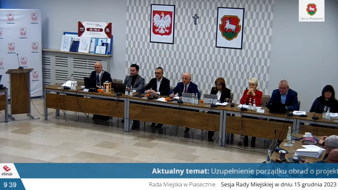 LXXVIII sesja budżetowa Rady Miejskiej w Piasecznie