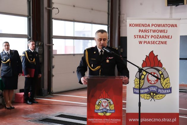 pożegnanie komendanta PSP w Piasecznie, przemówienie komendanta