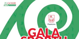 Plakat Gala Sportu 2024 - podsumowanie roku sportowego 2023 w gminie Piaseczno
