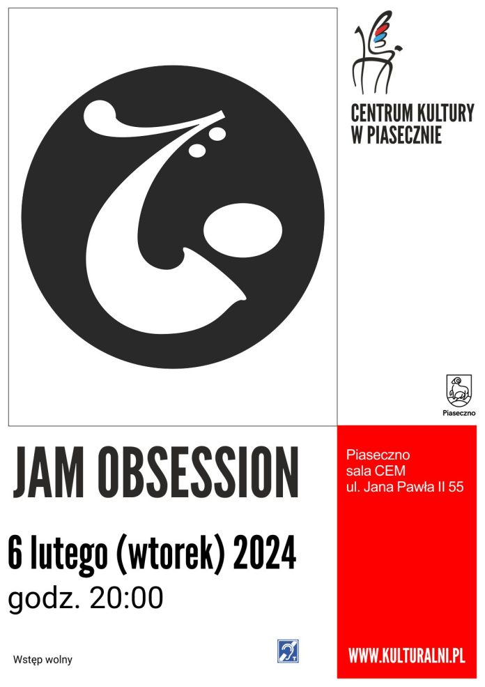 Plakat Jam obsession w CEM Piaseczno