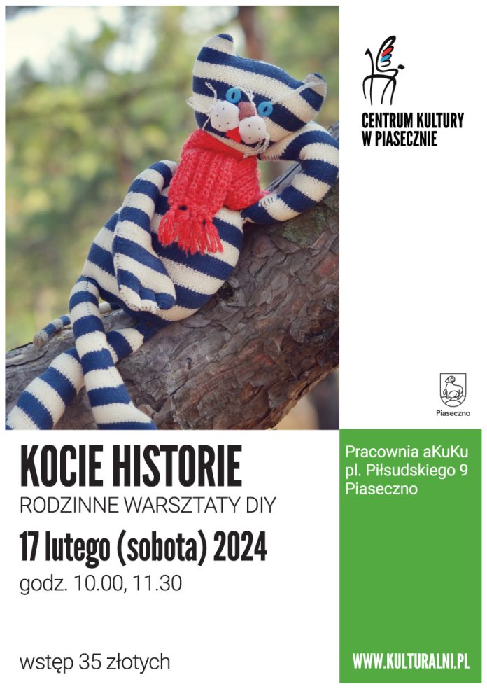 Plakat Kocie Historie - rodzinne warsztaty DIY