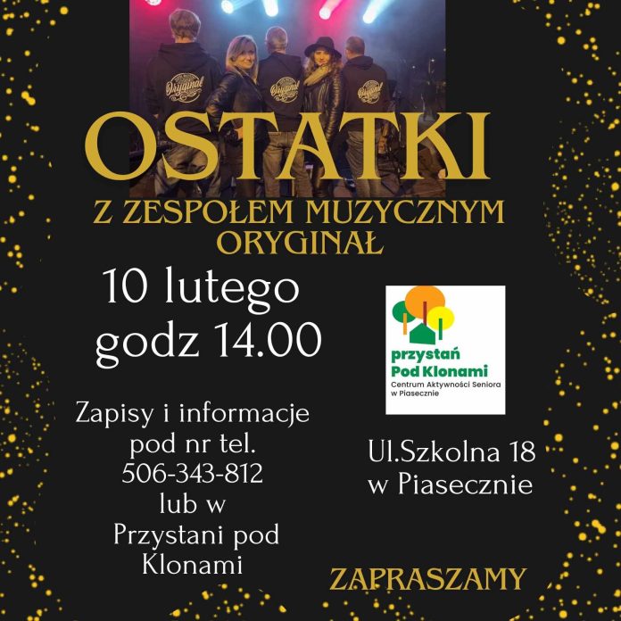 Plakat Ostatki z zespołem muzycznym Oryginał w Piasecznie