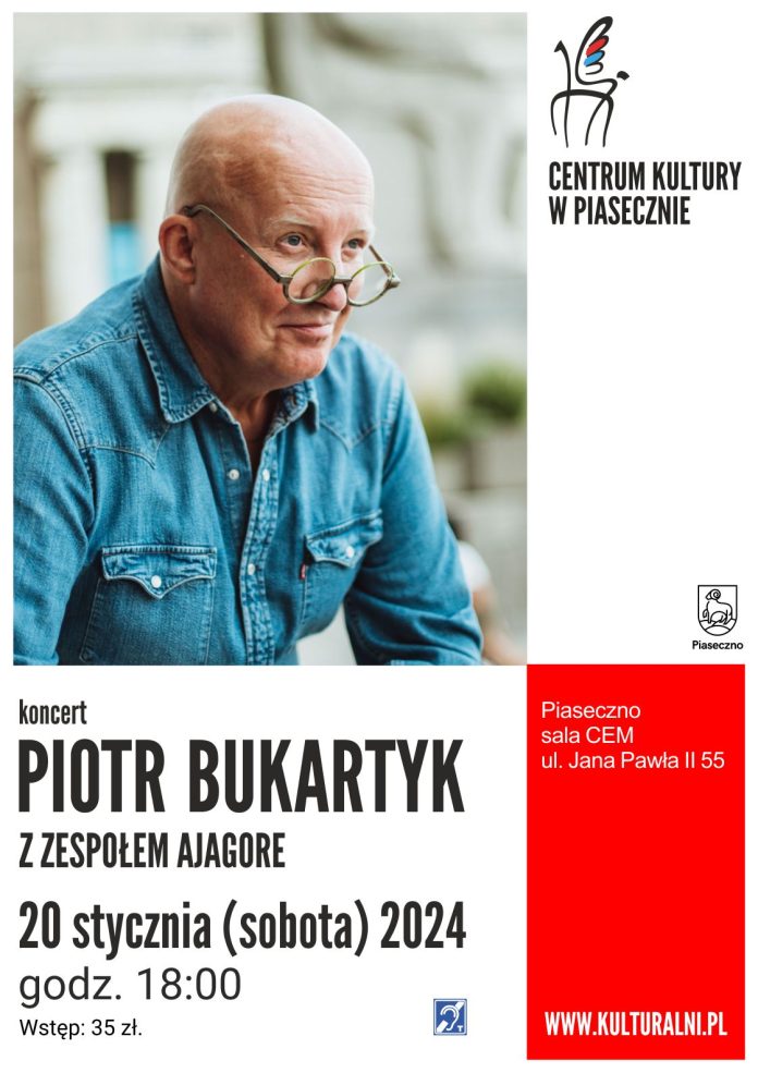 Plakat Piotr Bukartyk z zespołem Ajagore