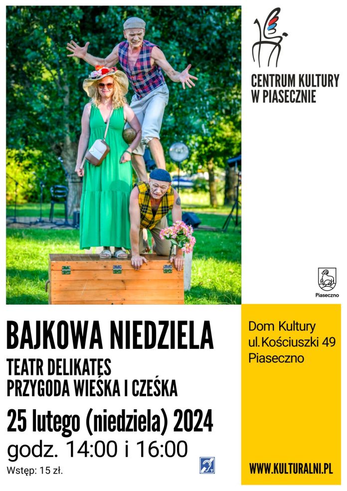 Plakat Przygody Wieśka i Cześka - Bajkowa Niedziela w Piasecznie