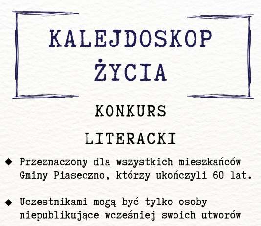Plakat Kalejdoskop Życia - konkurs literacki dla seniorów