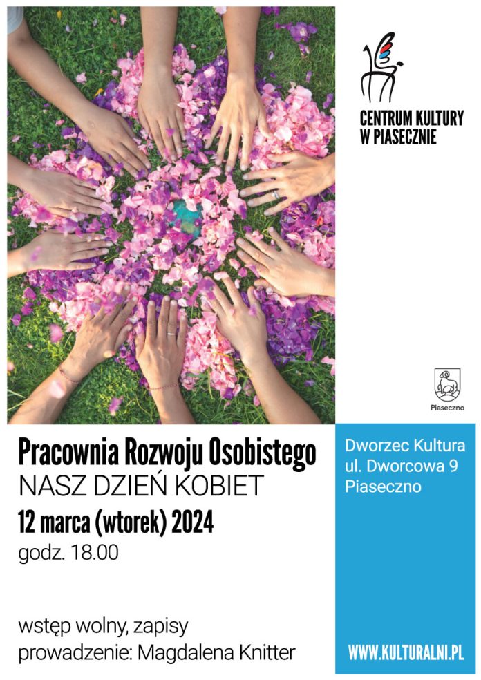 Plakat spotkania Nasz Dzień Kobiet w Piasecznie