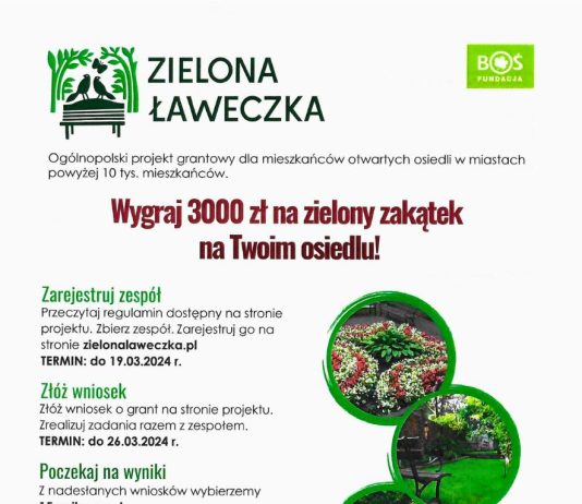 Ogólnopolski projekt grantowy Zielona Ławeczka