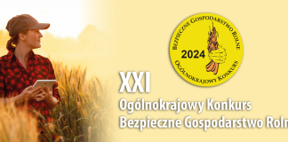 Plakat XXI Ogólnokrajowego Konkursu Bezpieczne Gospodarstwo Rolne