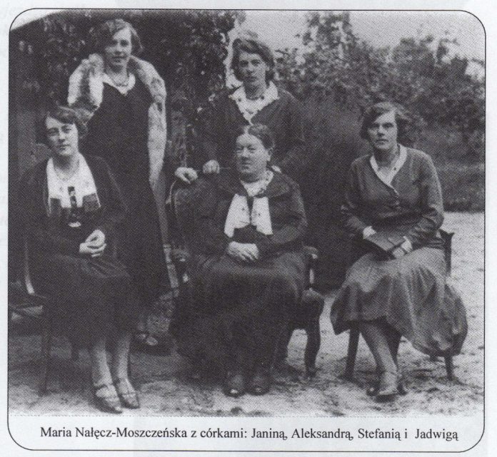 Maria z Pestkowskich-Moszczeńska z córkami