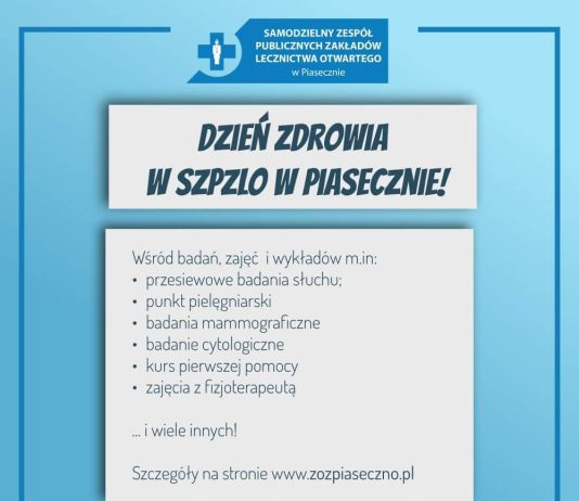 Plakat wydarzenia Dzień Zdrowia w Piasecznie