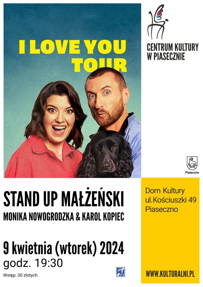 Plakat Monika Nowogrodzka i Karol Kopiec - I Love You Tour Stan Up Małżeński