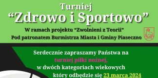 Zdrowo i sportowo" - turniej piłki nożnej pod patronatem Burmistrza Miasta i Gminy Piaseczno, 23.03.2024 r.