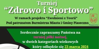 Plakat wydarzenia Turniej piłki nożnej Zdrowo i Sportowo w Piasecznie