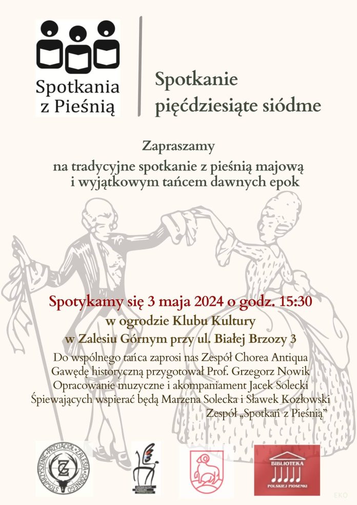 Plakat LVII Spotkanie z Pieśnią w Zalesiu Górnym