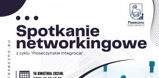Plakat wydarzenia spotkanie networkingowe w Piasecznie