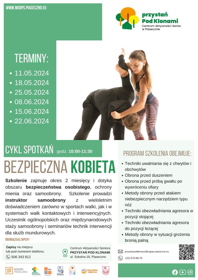 Bezpieczna kobieta - cykl szkoleń w Piasecznie