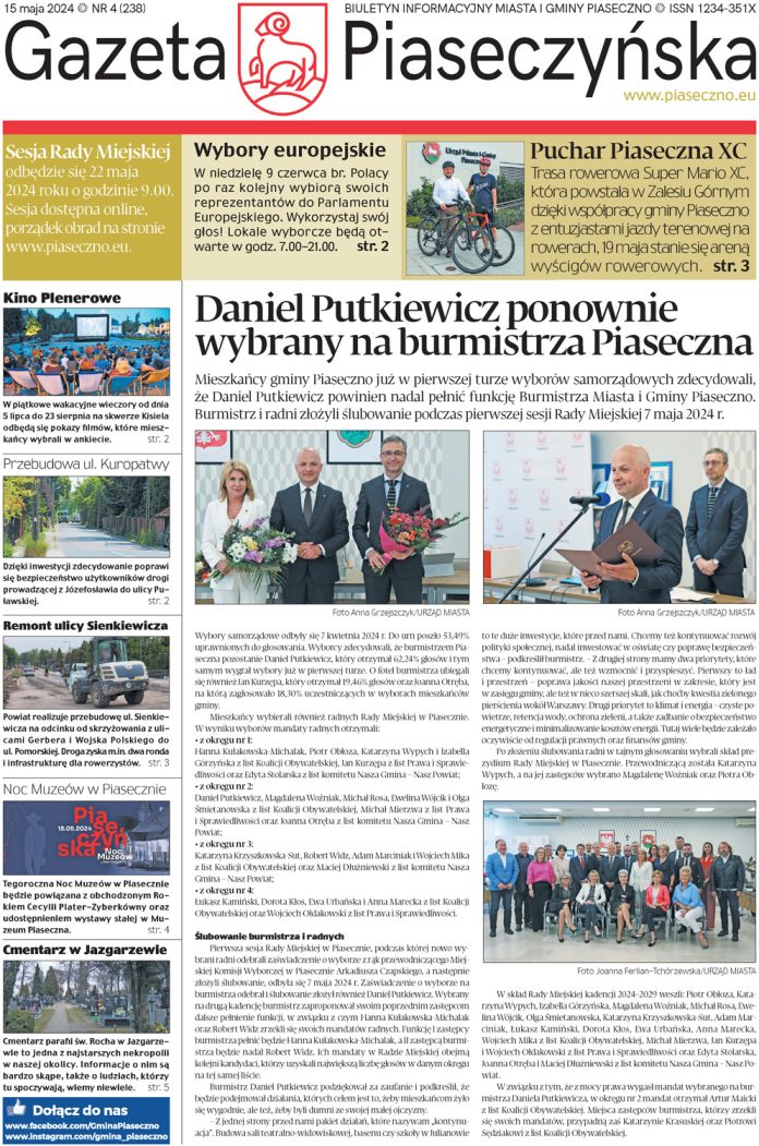 Gazeta Piaseczyńska nr 4/2024 Gazeta Piaseczyńska nr 4/2024