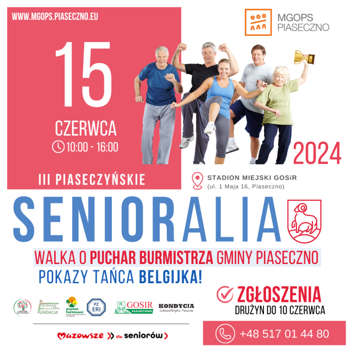 plakat - III Senioralia w Piasecznie