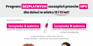 Szczepienia przeciw HPV bezpłatne dla dzieci w wieku 12 i 13 lat