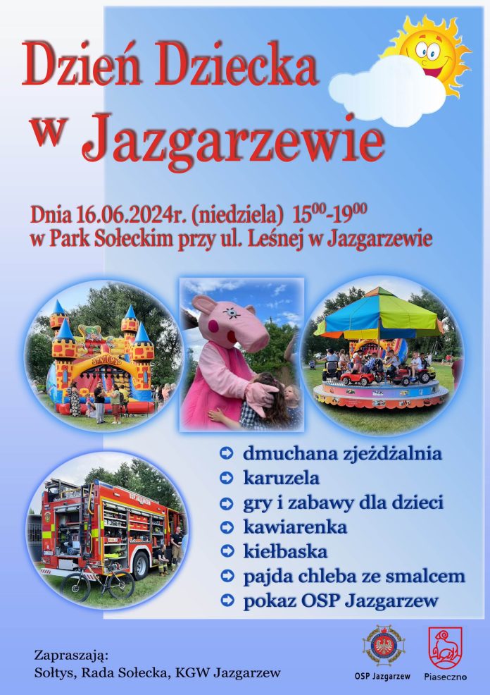 plakat wydarzenia Dzień Dziecka w Jazgarzewie 2024