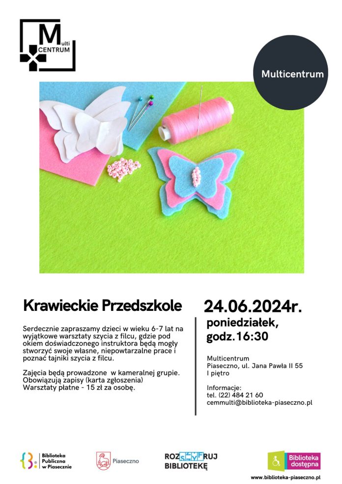 Krawieckie Przedszkole - warsztaty dla dzieci w Piasecznie