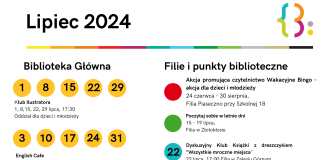 Lipiec 2024 w Bibliotece Publicznej w Piasecznie