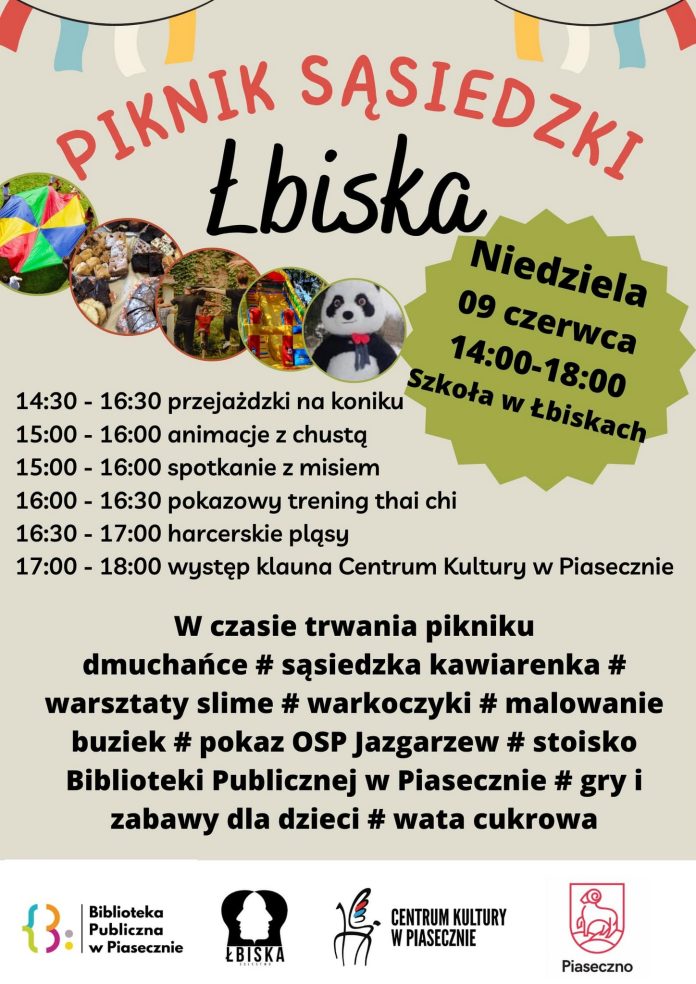 Plakat wydarzenia Piknik Sąsiedzki w Łbiskach 2024