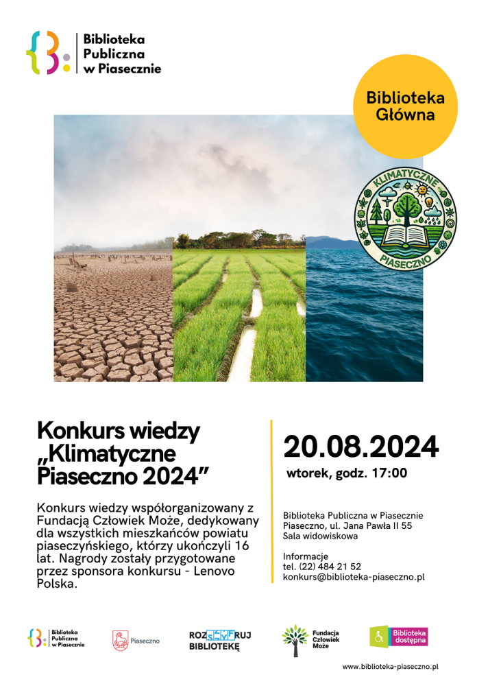Konkurs wiedzy Klimatyczne Piaseczno 2024