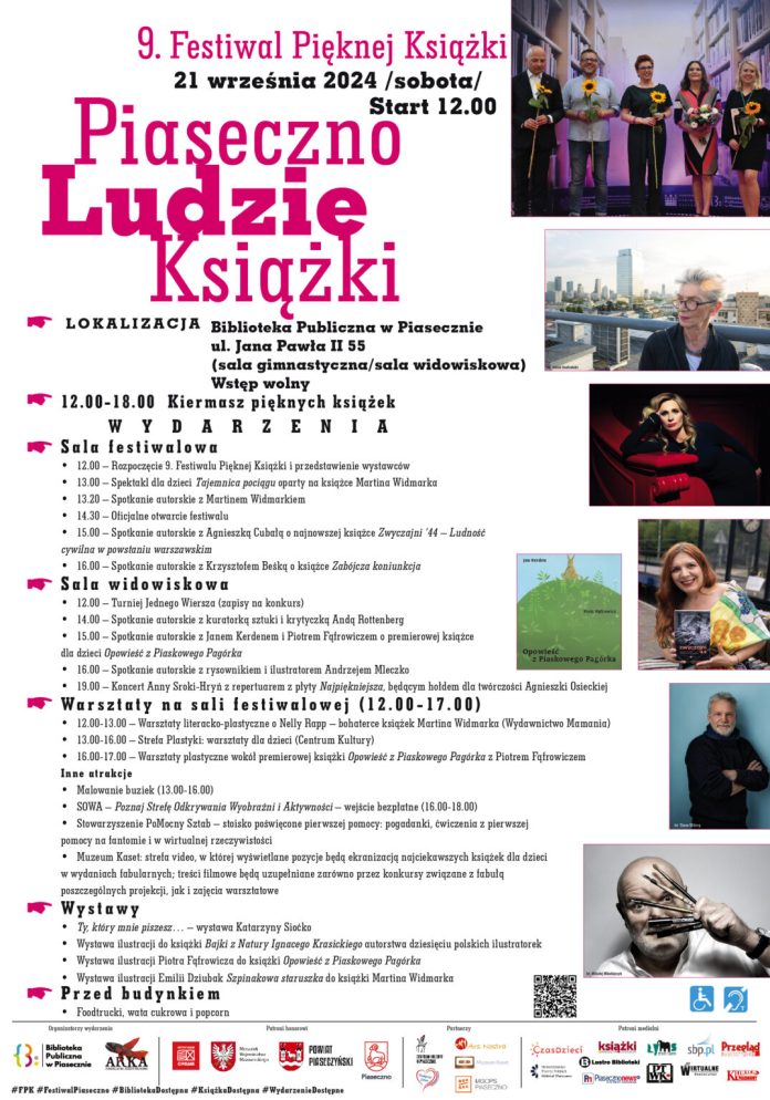 Plakat 9. Festiwal Pięknej Książki - Piaseczno, Ludzie, Książki