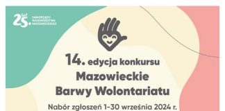 Mazowieckie Barwy Wolontariatu nabór od 1 do 30 września br.