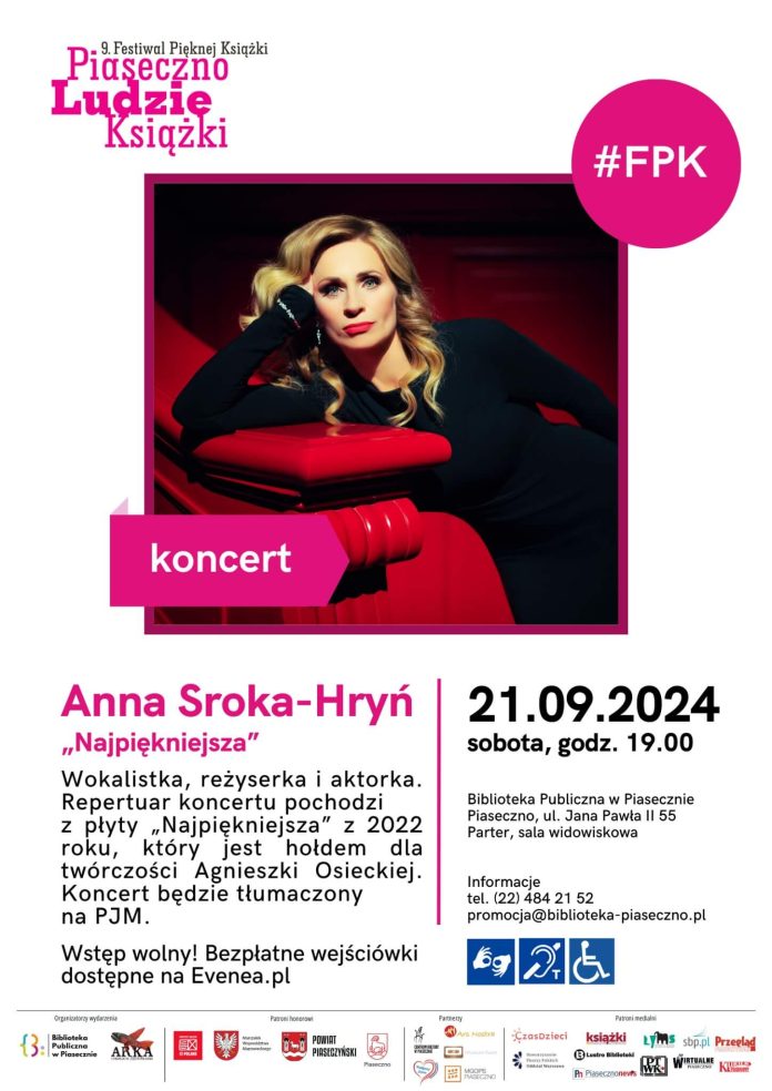 Plakat promujący koncert Anny Sroki - Hryń