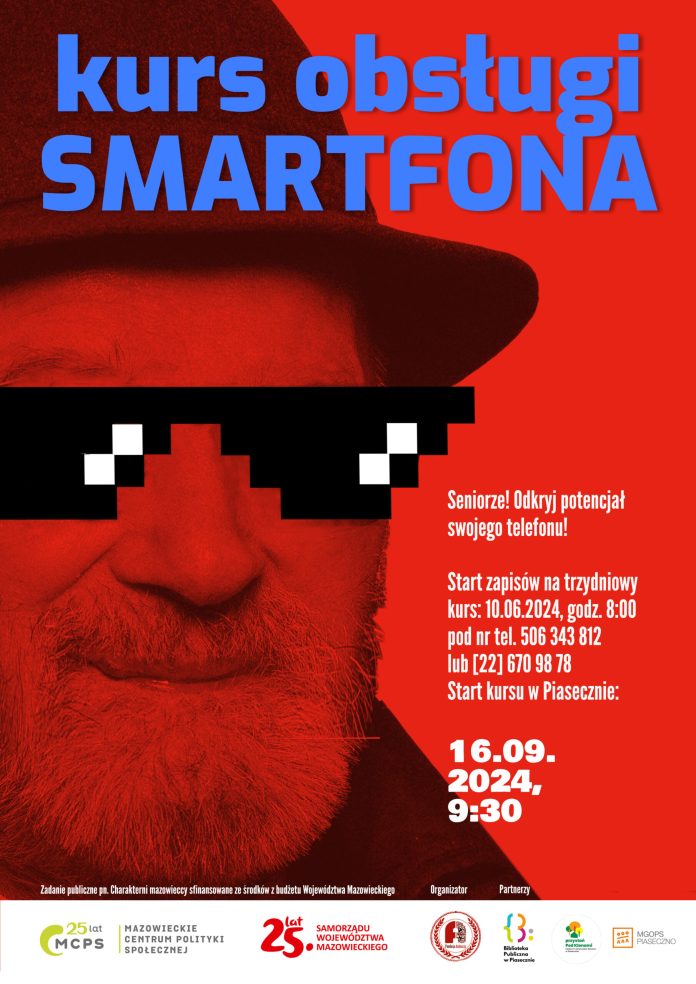 Plakat Bezpłatny kurs obsługi smartfona