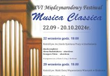 Plakat XVI edycja Międzynarodowego Festiwalu Musica Classica 2024