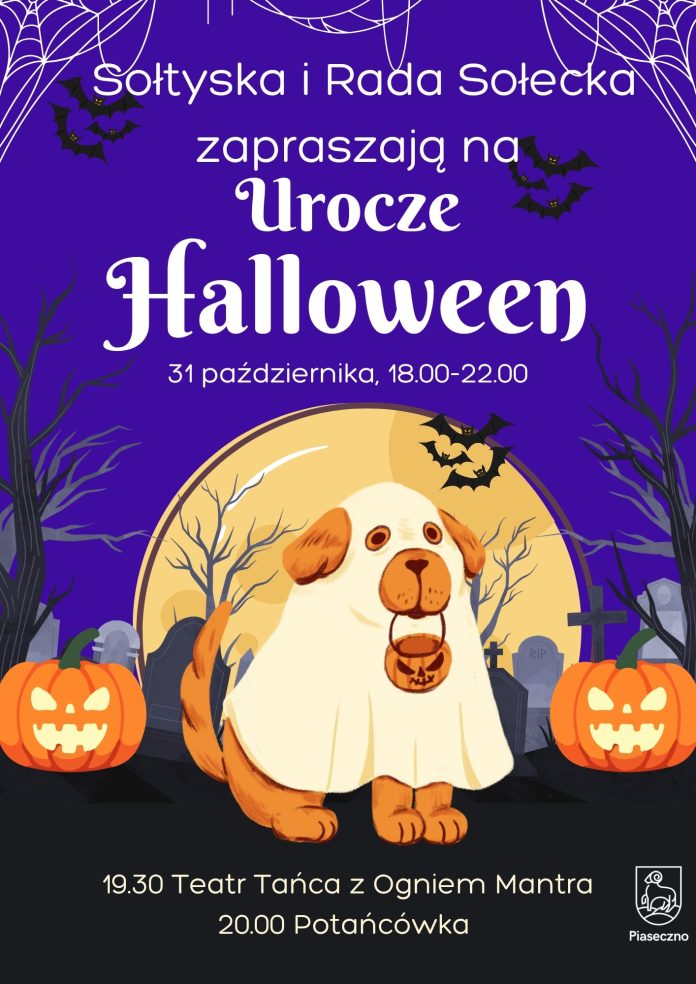 Plakat imprezy Halloweenowej w Henrykowie-Uroczu