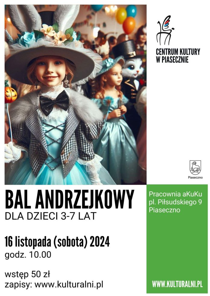 Plakat Bal Andrzejkowy dla dzieci