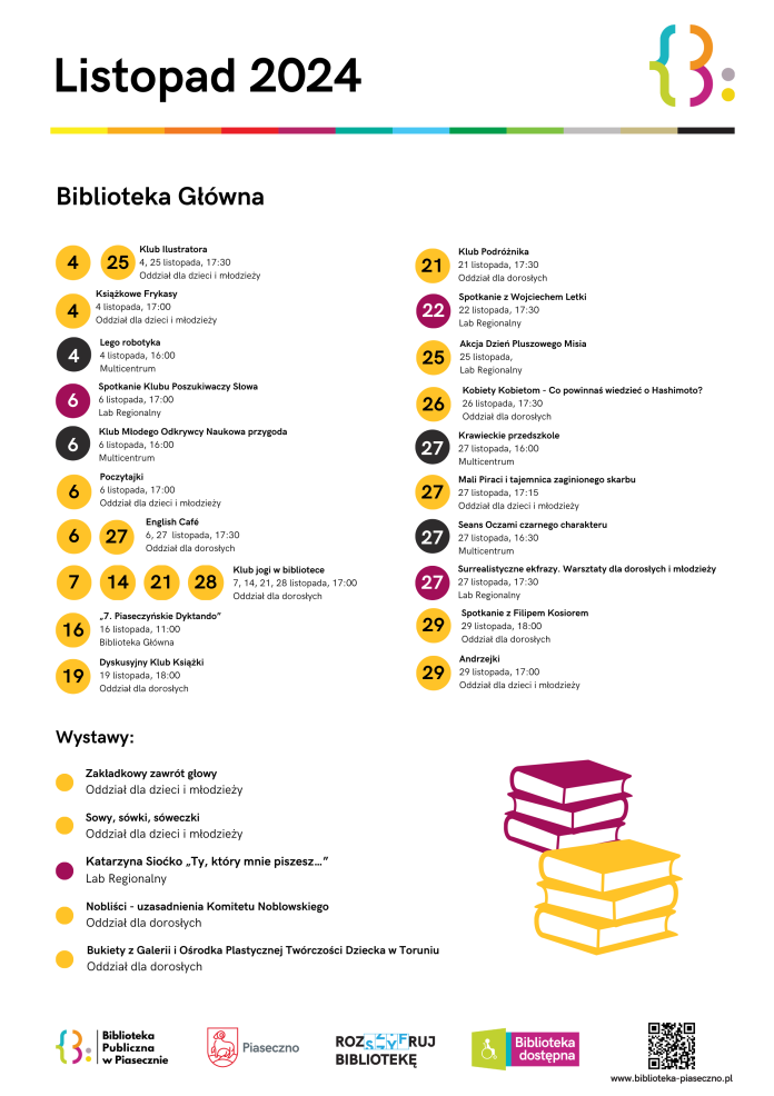 Listopad 2024 w Bibliotece Publicznej w Piasecznie