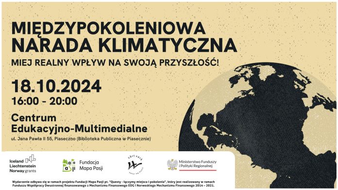 Banner Międzypokoleniowa Narada Klimatyczna w Piasecznie