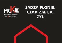 Plakat Sadza płonie. Czad zabija. Żyj! - kampania kominiarzy