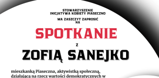 Plakat Spotkanie z Zofią Sanejko