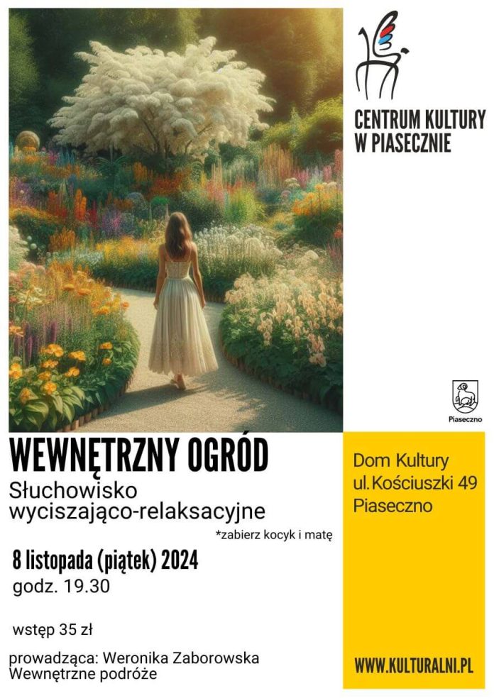 Plakat Wewnętrzny Ogród. Słuchowisko wyciszająco-relaksacyjne