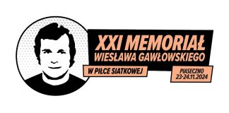 Logo XXI Memoriał Wiesława Gawłowskiego w piłce siatkowej w Piasecznie